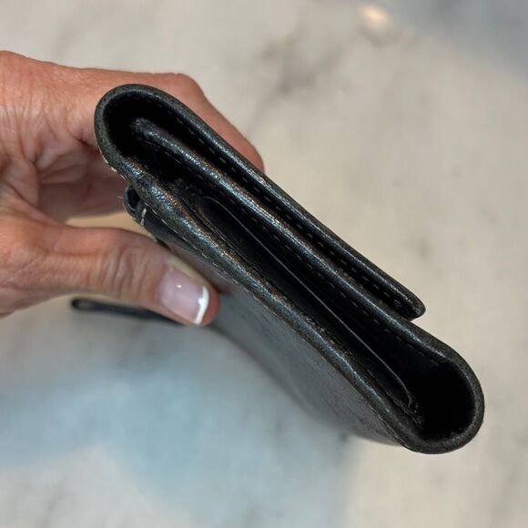 Coach Wallet Signature Stripe Leather Full Sized Wallet (#3) - Picture 7 of 16